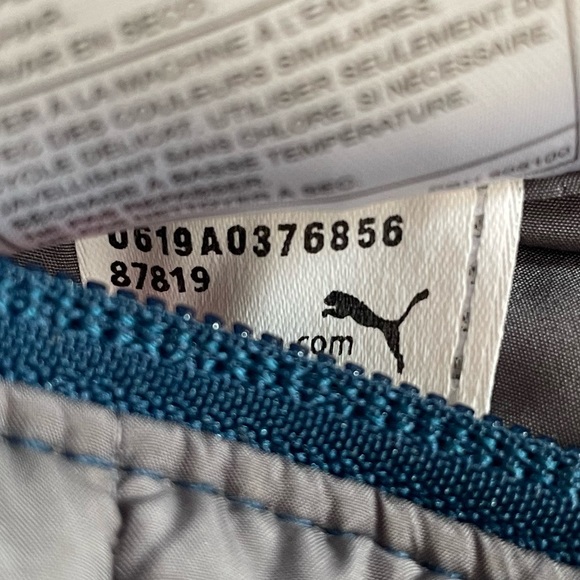 Puma Colorblock Puffer Vest Blue Gray Size XS (5-6) - Picture 5 of 7